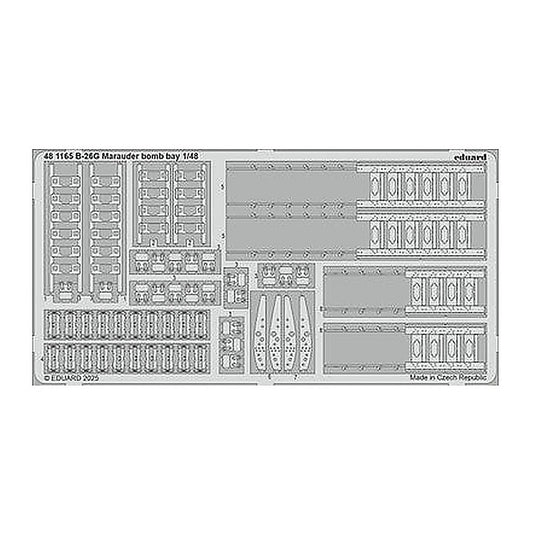 eduard 481165 1 48 b 26g marauder bomb bay photo etched set for icm
