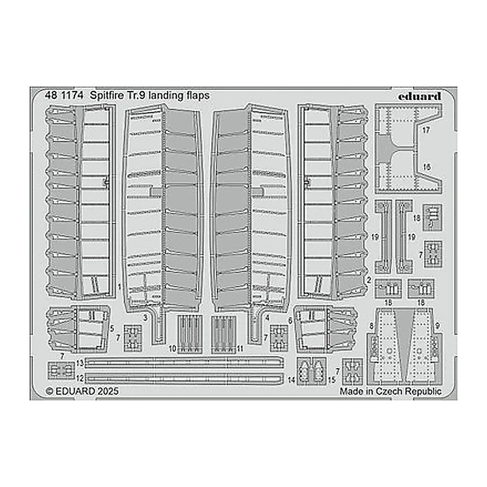eduard 481174 1 48 spitfire tr 9 landing flaps