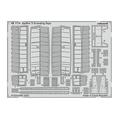 eduard 481174 1 48 spitfire tr 9 landing flaps