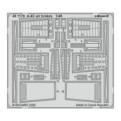 eduard 481178 1 48 a 4c air brakes photo etched set for hobby boss