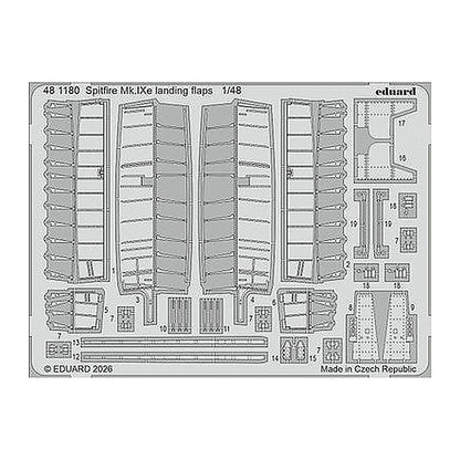 eduard 481180 1 48 spitfire mk ixe landing flaps photo etched set for
