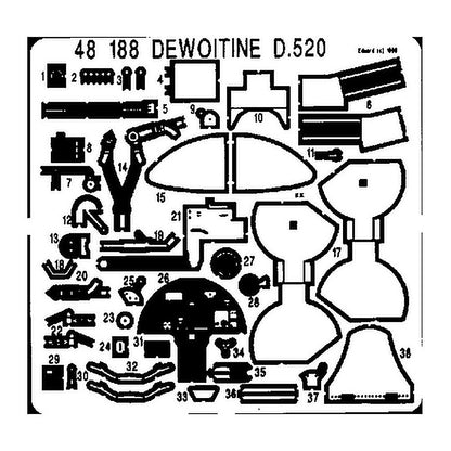 eduard 48188 1 48 dewoitine d520 for tam