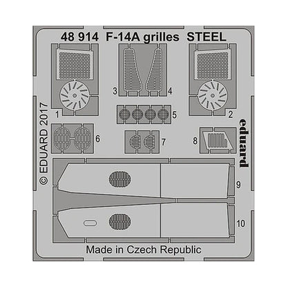 eduard 48914 1 48 f 14a grilles steel for tamiya