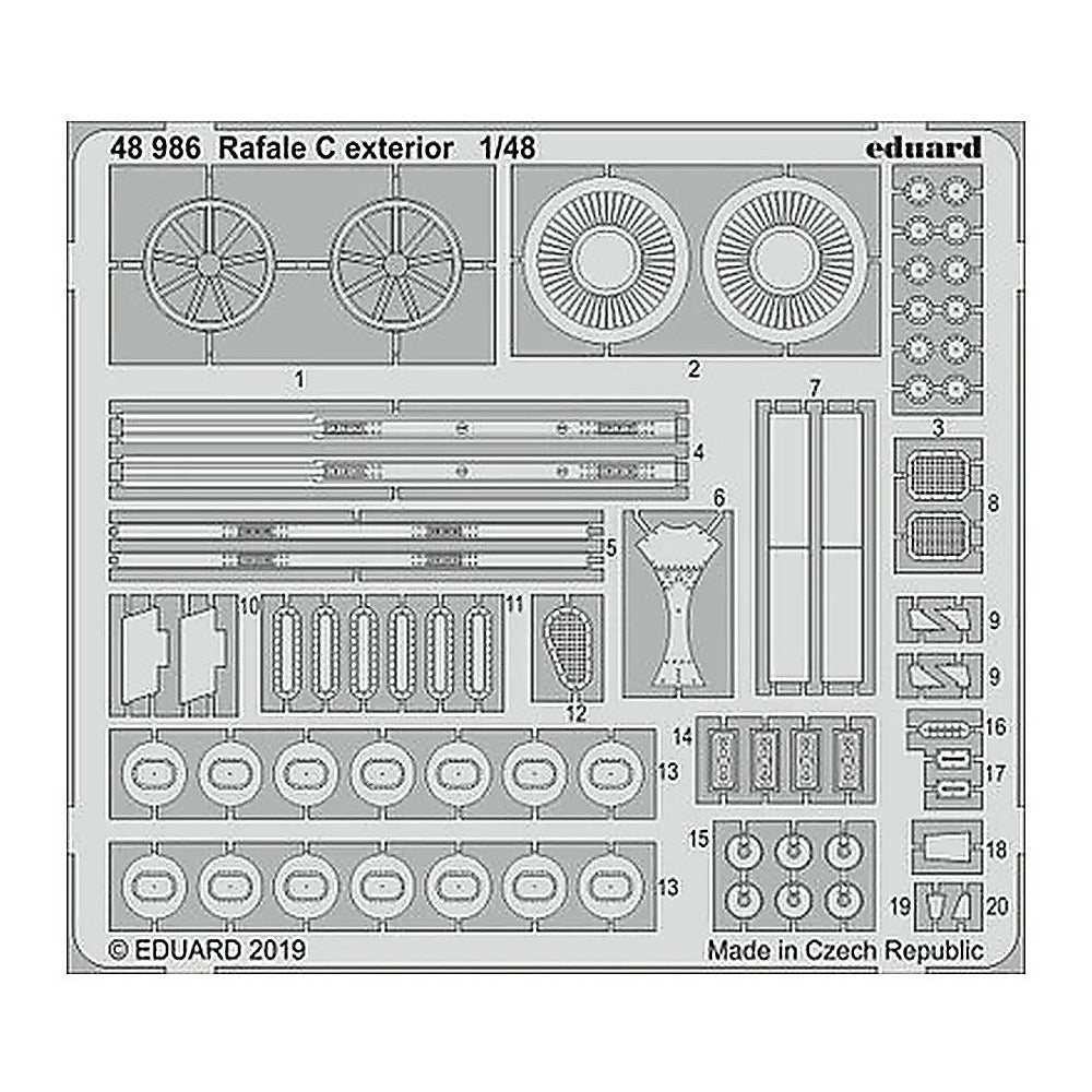 eduard 48986 1 48 rafale c exterior for rmg