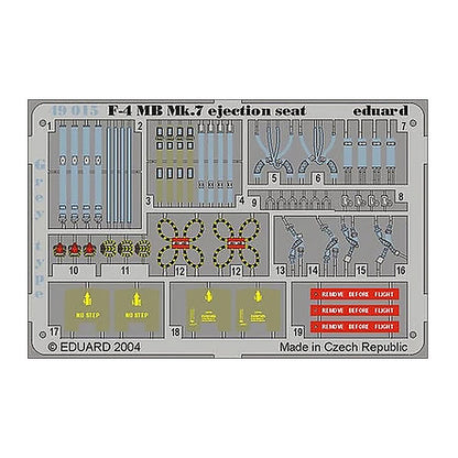 eduard 49015 1 48 f 4mb mk 7 ejection seat grey for hasegawa