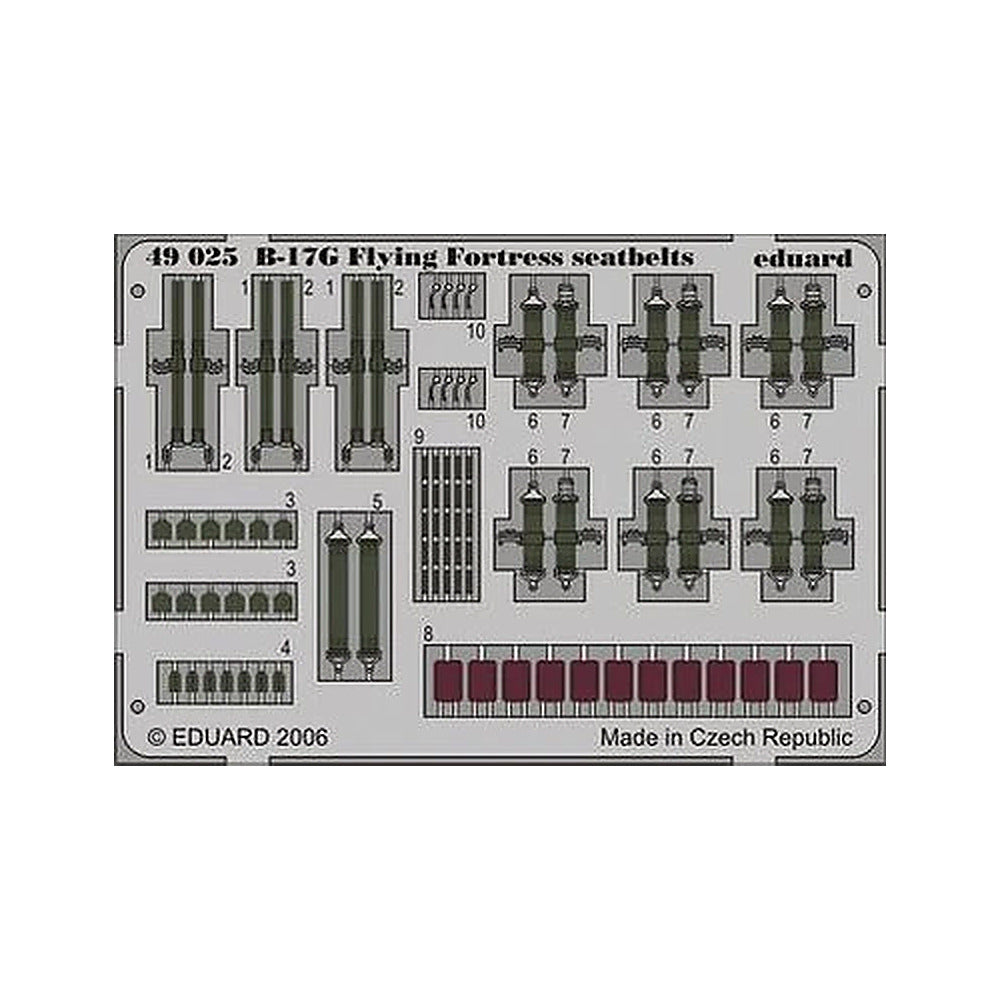 eduard 49025 1 48 seatbelts b 17g flying fortress for revell