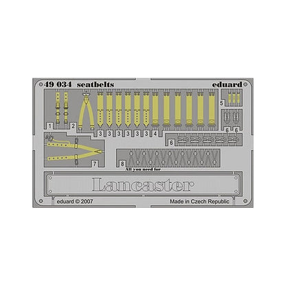 eduard 49034 1 48 seatbelts lancaster for tam pre painted