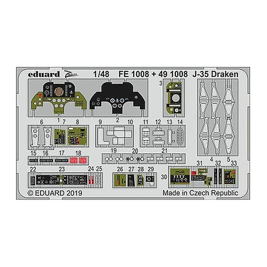 eduard 491008 1 48 draken interior for hsg pre painted