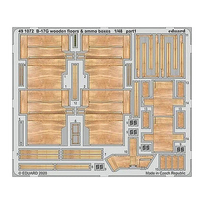 eduard 491072 1 48 b 17g wooden floors ammo boxes for hkm