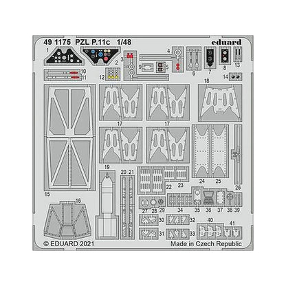 eduard 491175 1 48 pzl p 11c for arma hobby
