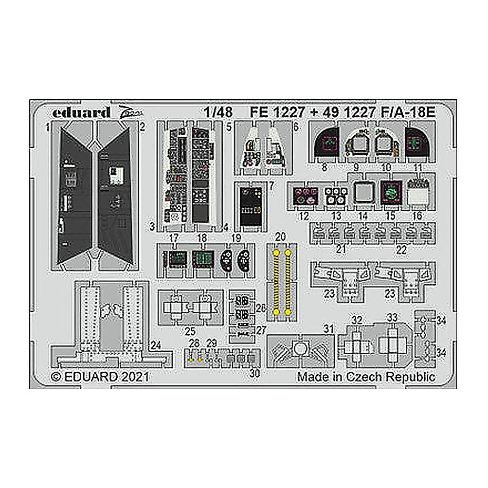 eduard 491227 1 48 f a 18e for hobby boss pre painted