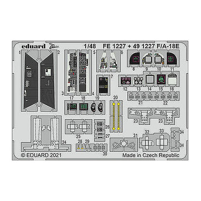 eduard 491227 1 48 f a 18e for hobby boss pre painted