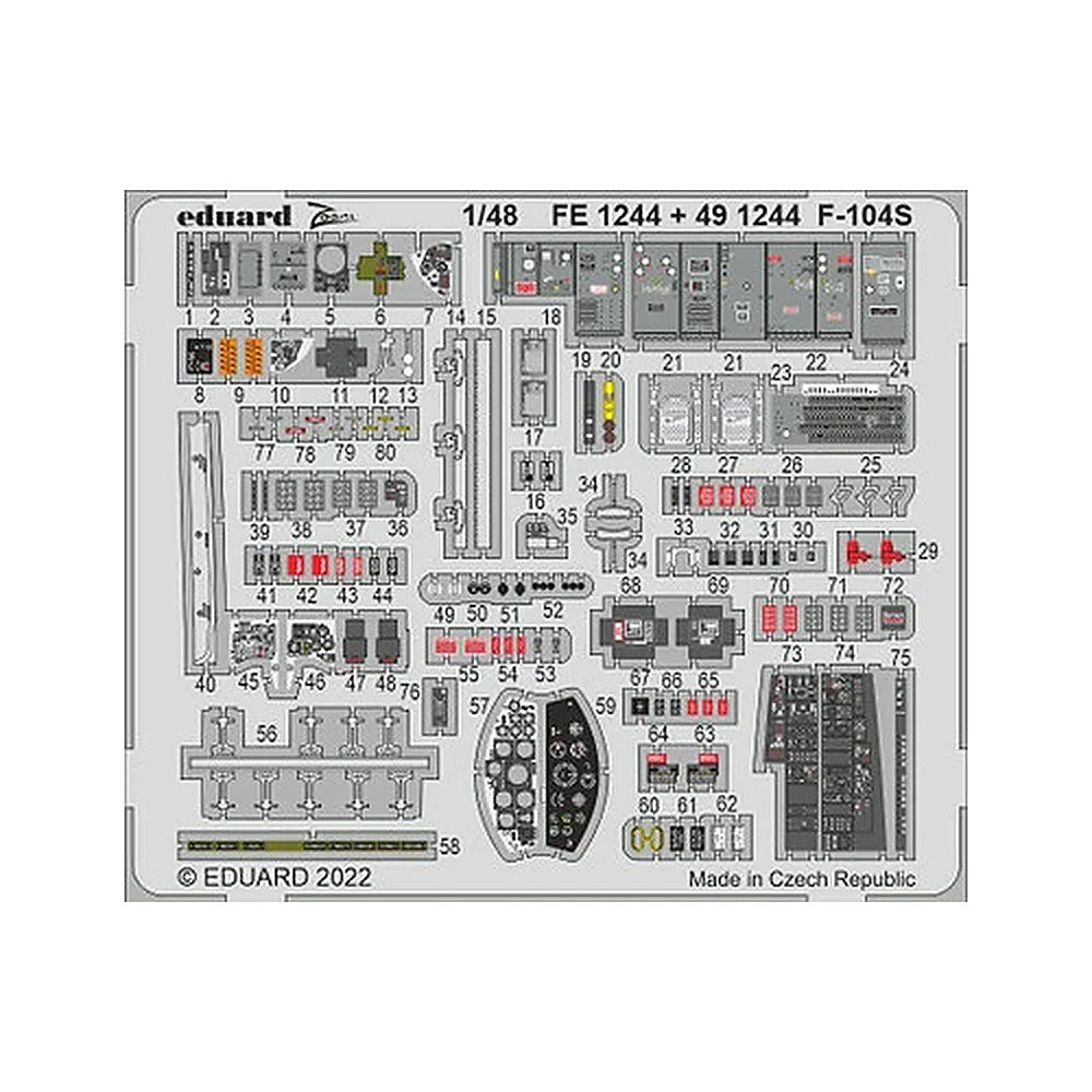 eduard 491244 1 48 f 104s for kin pre painted