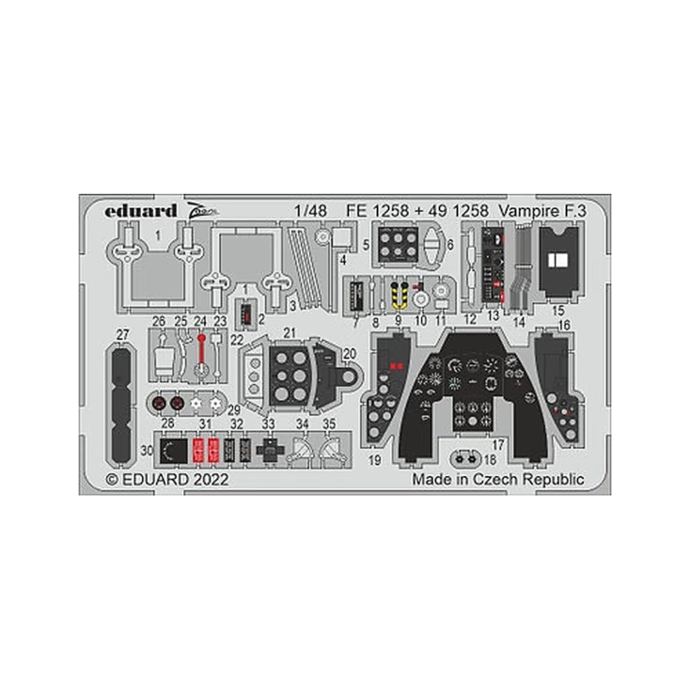 eduard 491258 1 48 vampire f3 for air pre painted