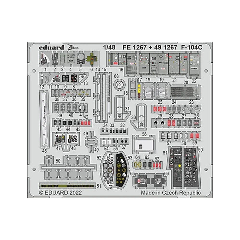 eduard 491267 1 48 f 104c for kin pre painted