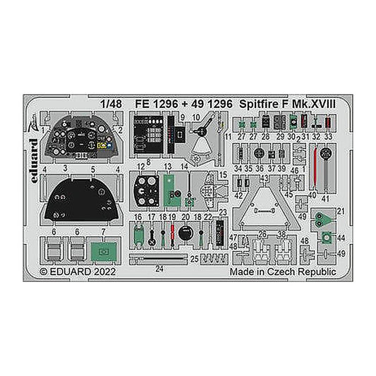 eduard 491296 1 48 spitfire f mk xviii for airfix
