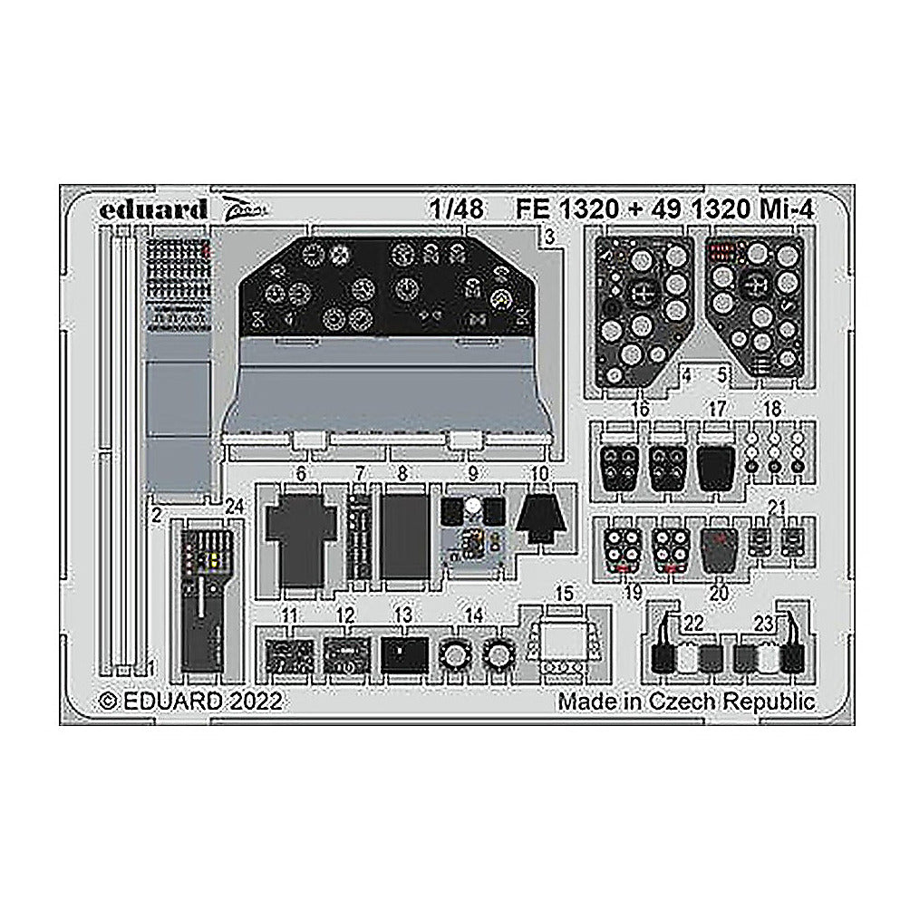 eduard 491320 1 48 mi 4 for trumpeter photo etch detail set