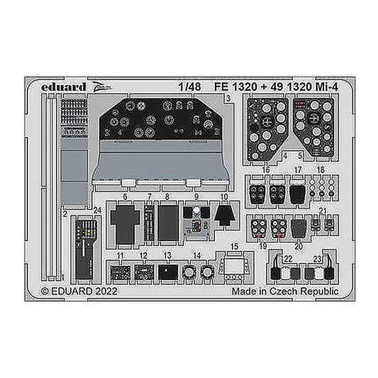 eduard 491320 1 48 mi 4 for trumpeter photo etch detail set