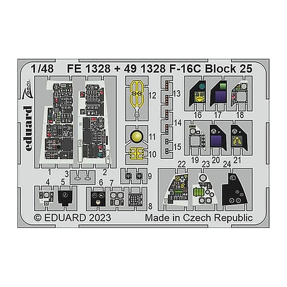 eduard 491328 1 48 f 16c block 25 for kinetic