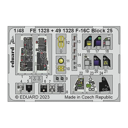 eduard 491328 1 48 f 16c block 25 for kinetic