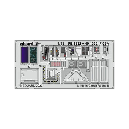 eduard 491332 1 48 f 35a for tamiya photo etch detail set