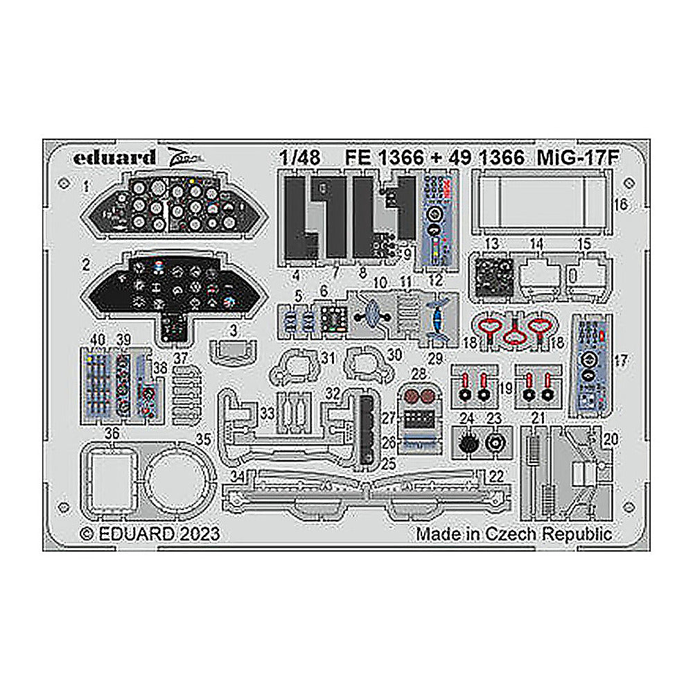 eduard 491366 1 48 mig 17f for ammo photo etch detail set