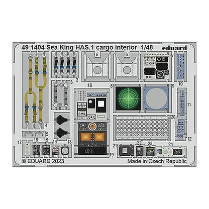 eduard 491404 1 48 sea king has 1 cargo interior photo etch