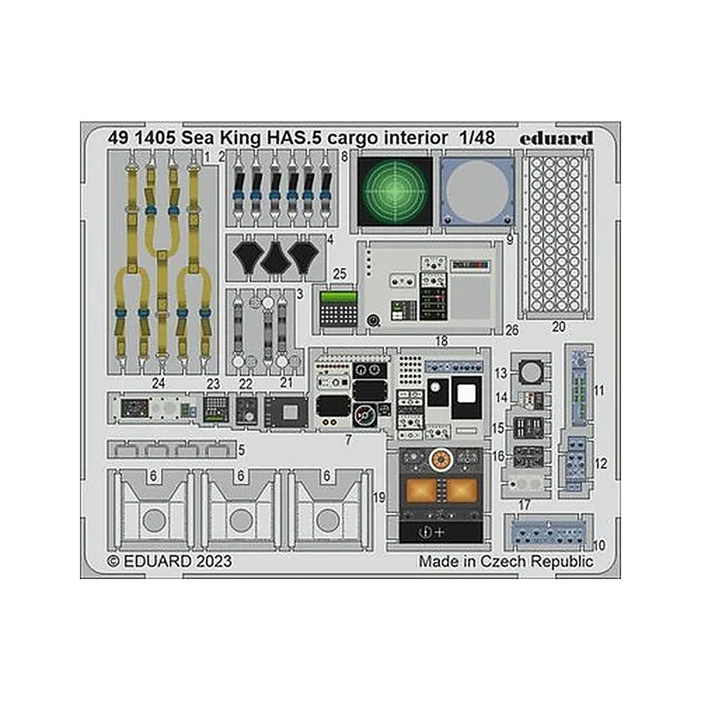 eduard 491405 1 48 sea king has 5 cargo interior photo etch