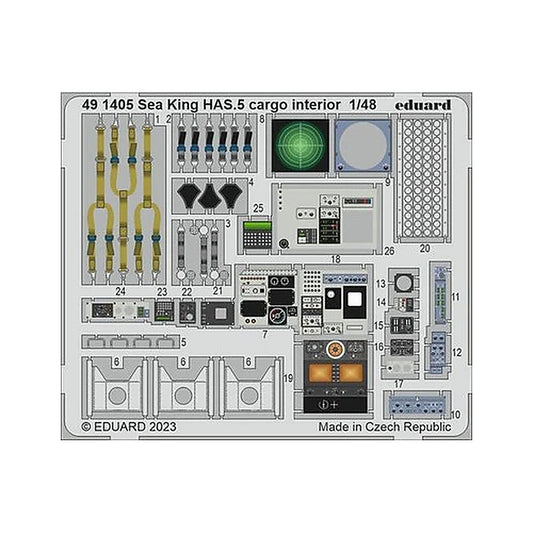 eduard 491405 1 48 sea king has 5 cargo interior photo etch