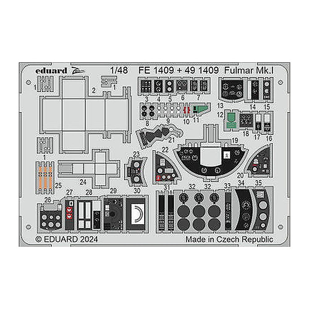 eduard 491409 1 48 fulmar mk i photo etched set