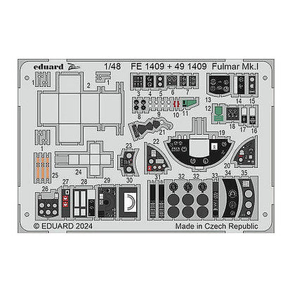 eduard 491409 1 48 fulmar mk i photo etched set
