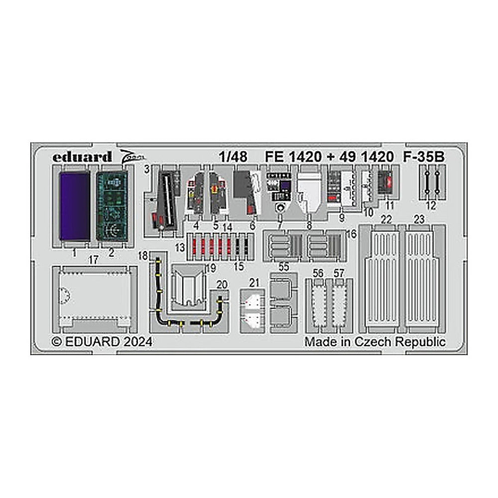 eduard 491420 1 48 f 35b for tamiya photo etch detail set