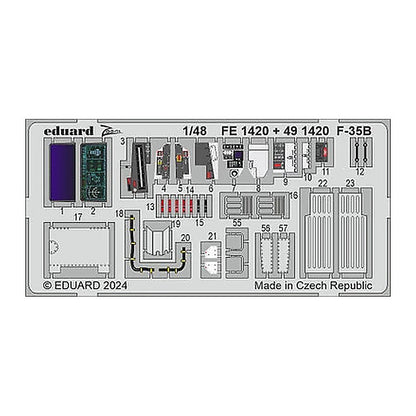 eduard 491420 1 48 f 35b for tamiya photo etch detail set