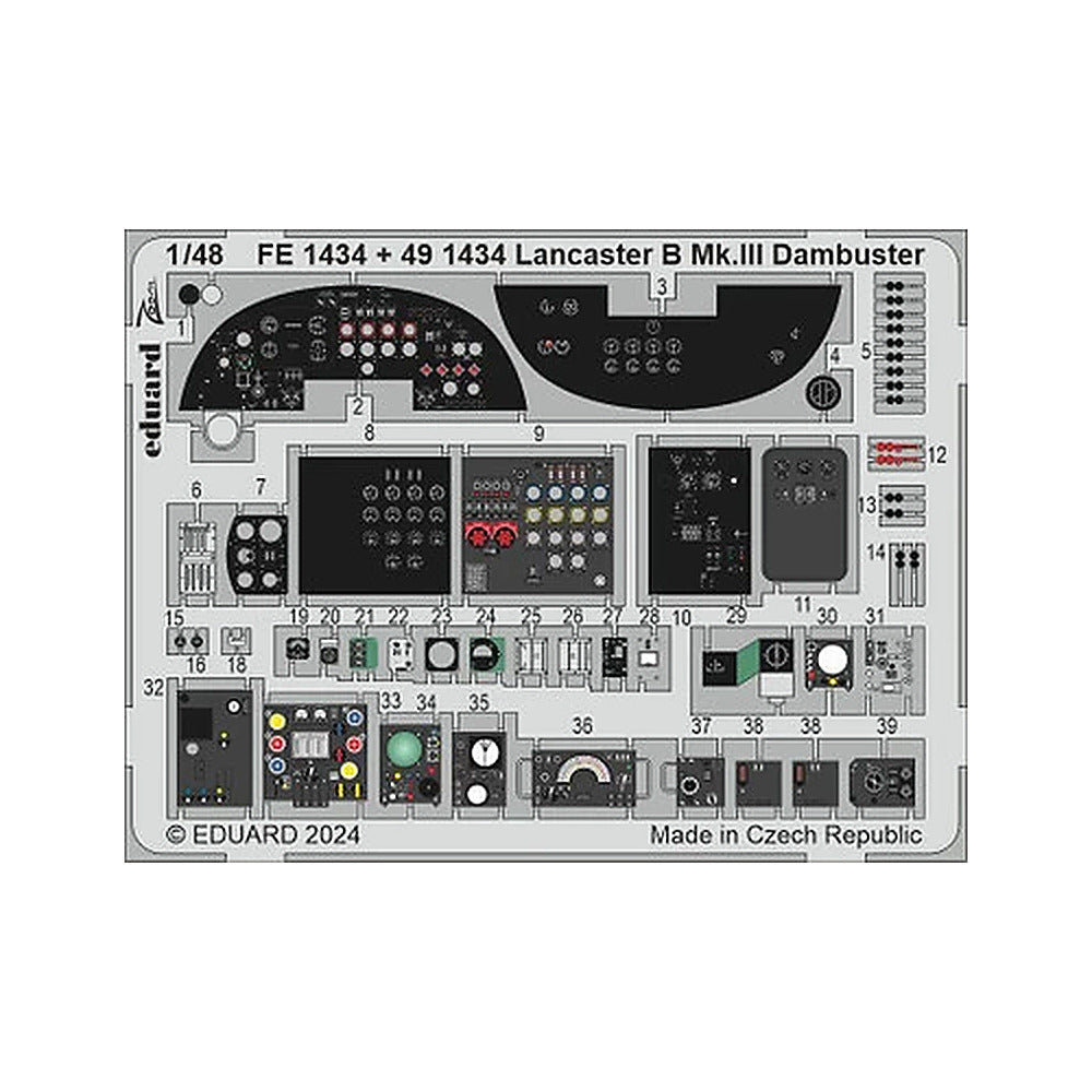 eduard 491434 1 48 lancaster b mk iii dambuster cockpit 1 48