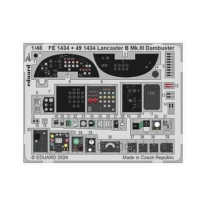 eduard 491434 1 48 lancaster b mk iii dambuster cockpit 1 48