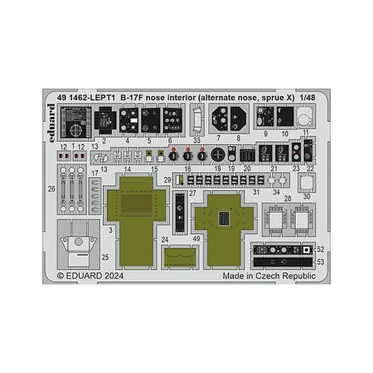 eduard 491462 1 48 b 17f nose interior alternate nose sprue x