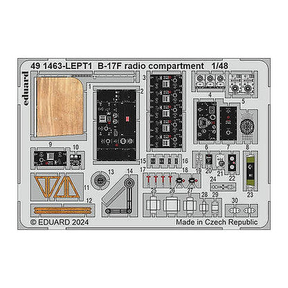 eduard 491463 1 48 b 17f radio compartment photo etch for eduard
