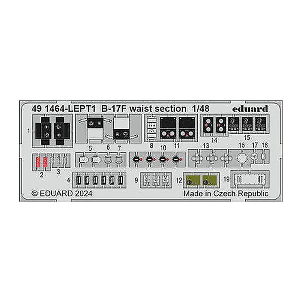 eduard 491464 1 48 b 17f waist section photo etch for eduard