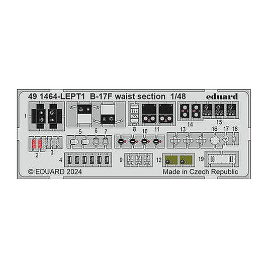 eduard 491464 1 48 b 17f waist section photo etch for eduard