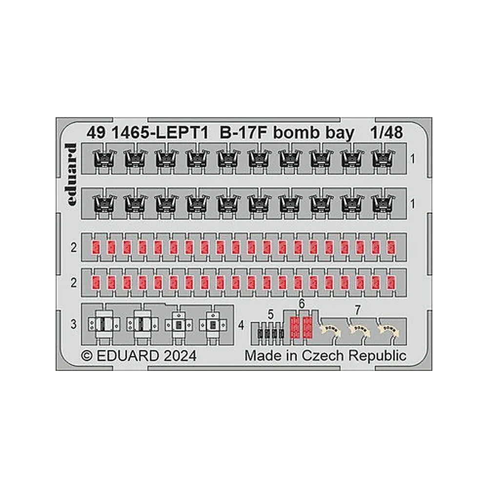 eduard 491465 1 48 b 17f bomb bay photo etch for eduard