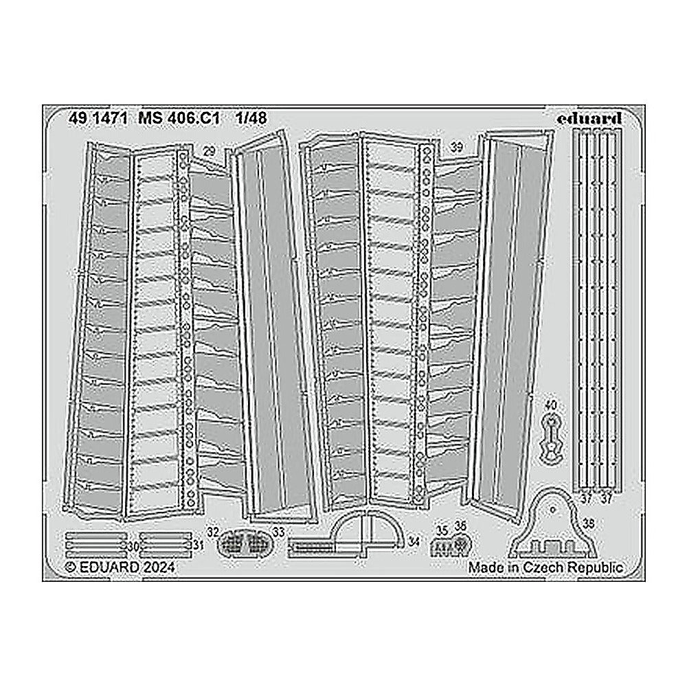 eduard 491471 1 48 ms 406 c1 photo etched set for dora wings for dora