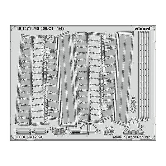 eduard 491471 1 48 ms 406 c1 photo etched set for dora wings for dora