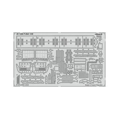 eduard 491488 1 48 f 86a photo etched set for clear prop