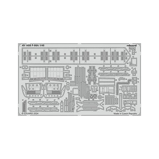 eduard 491488 1 48 f 86a photo etched set for clear prop