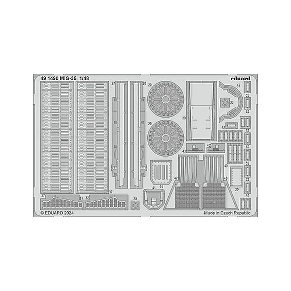 eduard 491490 1 48 mig 35 photo etched set for hobby boss