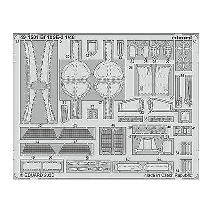 eduard 491501 1 48 bf 109e 3 photo etch for hobby boss