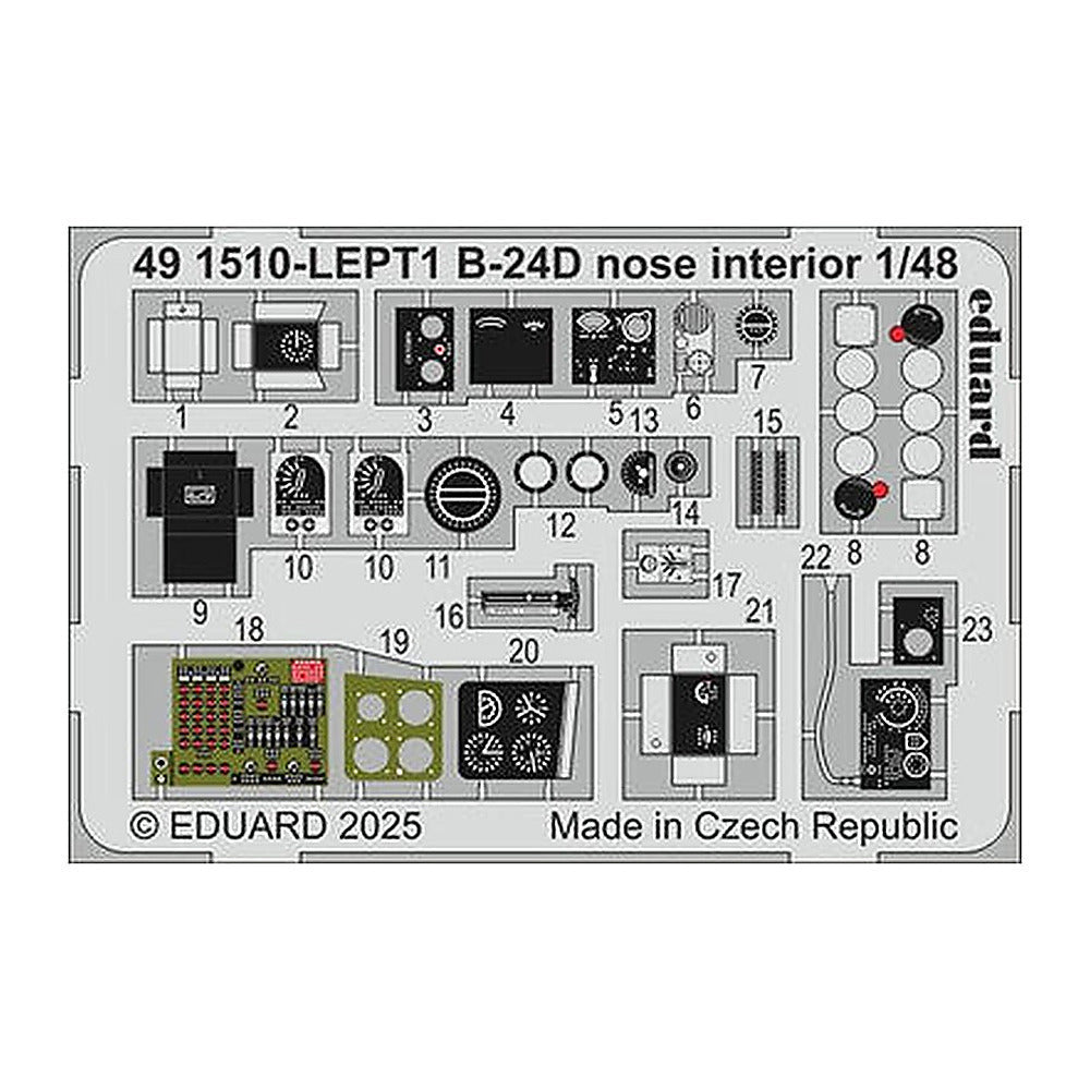 eduard 491510 1 48 b 24d nose interior photo etched set for hobby