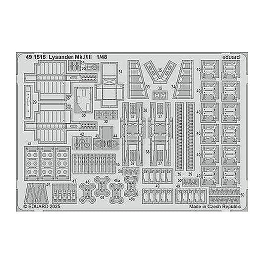 eduard 491515 1 48 lysander mk i iii photo etched set for airfix kit