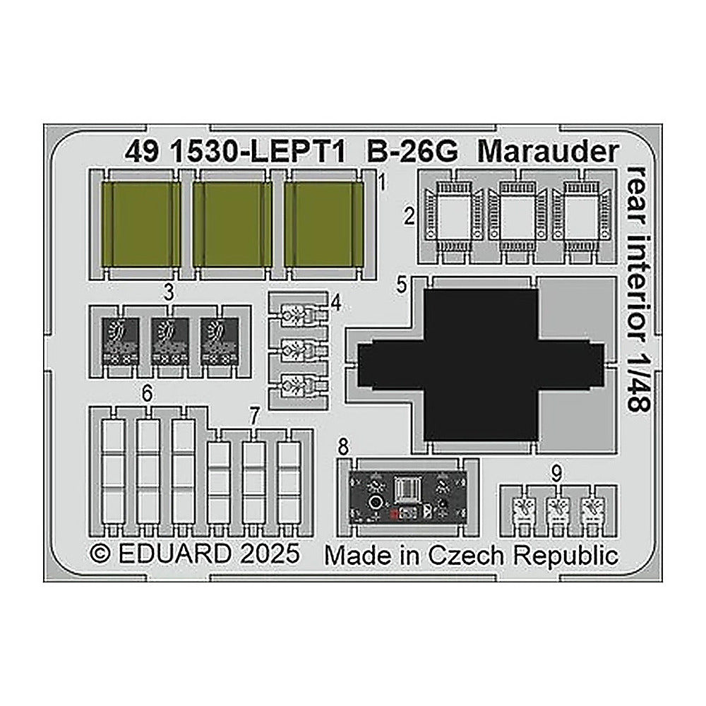 eduard 491530 1 48 b 26g marauder rear interior photo etched set for