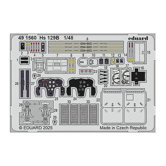 eduard 491560 1 48 hs 129b photo etched set for takom